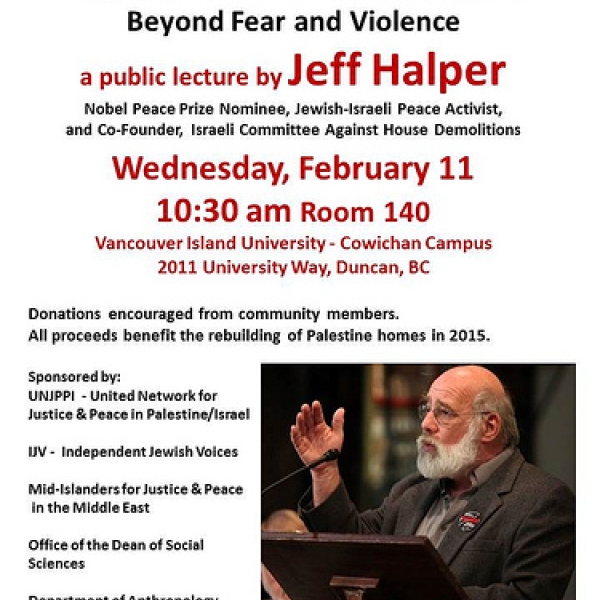 Jeff Halper in Duncan - A Voice of Hope