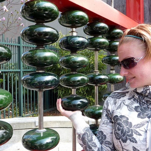 Pure jade Jade abacus at the south end of Shanghai Alley.