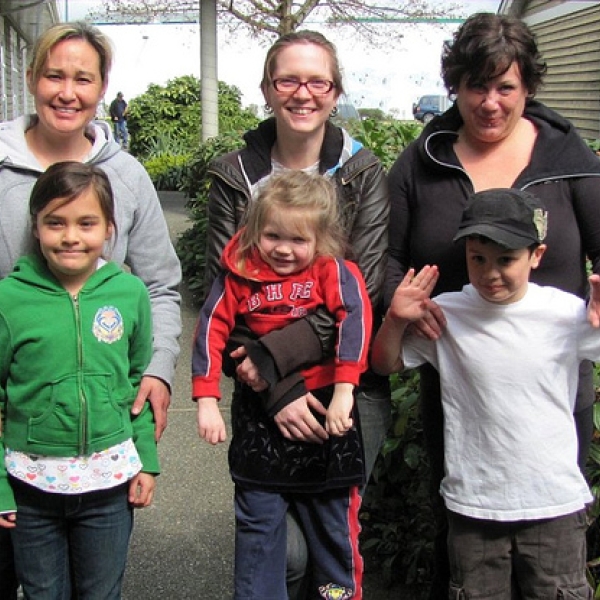 Future VIU students Moms (Mary Dawn, ?, & Leah) with future VIU students. 