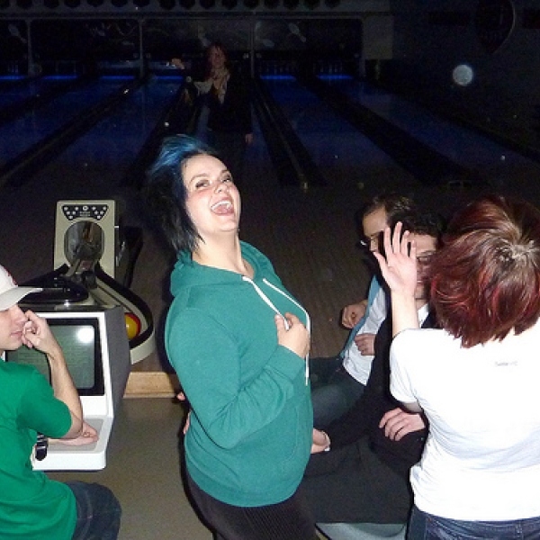 Jamie seated, Heather, & ? 