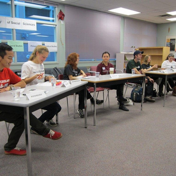 Fall Discovery Days Laura, second from left, represents ANTH and SOCI in student experience panel. 