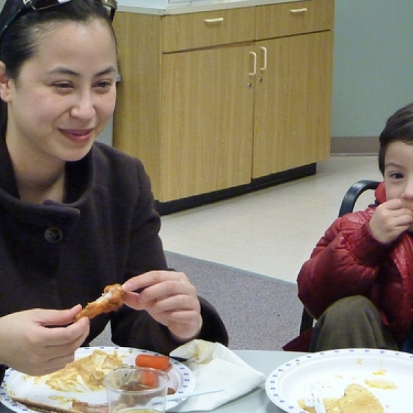 Some of our students (2) Lisa's son is the lucky one who gets to regularly come to our food gatherings. 