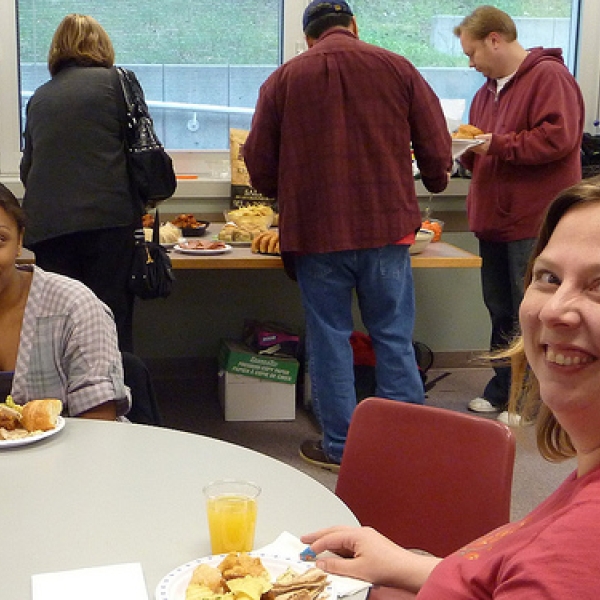 Lucky us, we have our food! Those who have and those who are still getting food... 